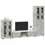 TV Cabinet Set FLORIN 3 pcs Concrete Grey Engineered Wood 3397977