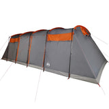 Family Tent Tunnel 8-Person Grey and Orange Waterproof 94618