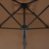 Garden Parasol with Steel Pole 300 cm Taupe 44888