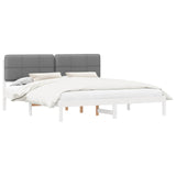 Bed Frame with Upholstered Headboard Light Grey 120 x 200 cm 877353