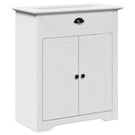 ZNTS 3 Piece Bathroom Furniture Set BODO White Solid Wood Pine 3307647