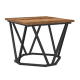 Coffee Table 3 pcs Old Wood Engineered Wood and Steel 868283