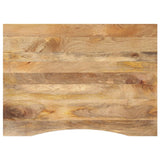 Desk Top with Curve 100x80x2.5 cm Solid Wood Rough Mango 370205