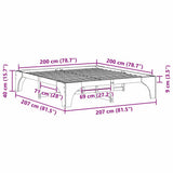 Bed Frame White 200 x 200 cm Solid Pine Wood 872975