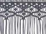 Macrame Curtain Anthracite 140x240 cm Cotton 323993