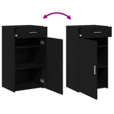 Sideboard with Drawer Black Oak 50 x 42.5 x 93 cm 868761