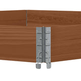 Raised Bed Hexagon Brown 160x160 cm Solid Wood Pine 4010320