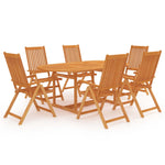 ZNTS 7 Piece Garden Dining Set Solid Teak Wood 3059528