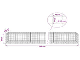 Gabion with 3.5 mm Wire and 10x10 cm Mesh 700x100x50 cm 3463376