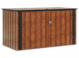 Garden Storage Box Brown 151.5 x 82 x 110.5 cm Steel 42011284