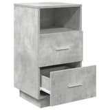 ZNTS Bedside Cabinet with 2 Drawers Concrete Grey 36x36x68 cm 858584