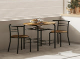 Three-Piece Compact Dining Set - Rustic Brown T3398P423521