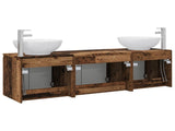 Bathroom Cabinet Set 3 pcs Old Wood 49.5 x 44.5 x 65 cm 3405695