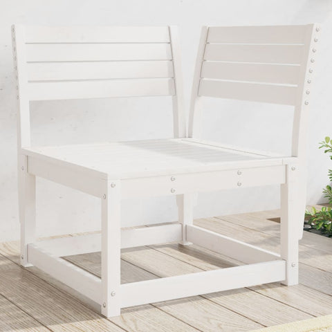 Garden Sofa Corner White 73x73x78 cm Solid Wood Pine 844665