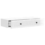 Wall-Mounted Side Table High Gloss White 87.5 x 34.5 x 17 cm 897989