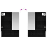 Bathroom Mirror Cabinet Black Oak 50 x 14.5 x 70 cm 889200