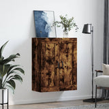 Wall Mounted Cabinet Smoked Oak 69.5x34x90 cm Engineered Wood 830385