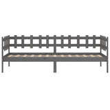 Day Bed without Mattress Grey 80x200 cm Solid Wood Pine 820753
