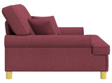 Armchair with Cushions Wine Red Fabric 42043507