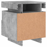 ZNTS Bedside Cabinet with LED Lights Concrete Grey 40x39x48.5 cm 836790