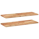 Floating Shelves 2 pcs 100x30x2 cm Oil Finished Solid Wood Acacia 3279536
