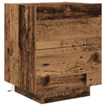 ZNTS Bedside Cabinet with LED Lights Old Wood 45x40x55 cm 863057