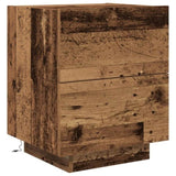 ZNTS Bedside Cabinet with LED Lights Old Wood 45x40x55 cm 863057