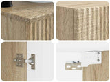 Bathroom Furniture Set 3 pcs Sonoma Oak 33 x 34.5 x 160 cm 3406045