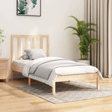 Bed Frame without Mattress Solid Wood Pine 90x190 cm Single Single 3105125