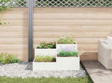Garden Planter White 80 x 80 x 60 cm Steel 865856