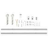 Sliding Door Hardware Kit 183 cm Stainless Steel Silver 4009700