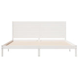Extra Long Bed Frame without Mattress White 180x220 cm Solid Wood 3309318
