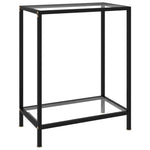 ZNTS Console Table Transparent 60x35x75 cm Tempered Glass 322827