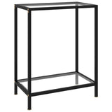 ZNTS Console Table Transparent 60x35x75 cm Tempered Glass 322827