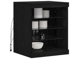 LED Sideboard Black Oak 41 x 37 x 67 cm Engineered Wood 863053