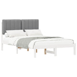 Bed Frame with Upholstered Headboard Light Grey 120 x 190 cm 878068