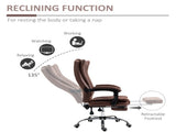 Home Office Chair Microfibre Desk Chair with Reclining Function Armrests Swivel Wheels Footrest T3398P328239