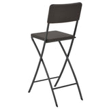 Bar Chair Set of 2 Brown HDPE and powder-coated steel Standard 44558