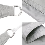 ZNTS Sun Shade Sail Light Grey 3.6x3.6 m 100% Polyester Oxford 4000402