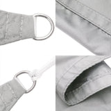 ZNTS Sun Shade Sail Light Grey 3.6x3.6 m 100% Polyester Oxford 4000402