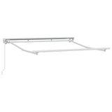 Awning Frame Manual Adjustable White 2.5 x 2 m Steel 42002522