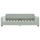 Daybed with Mattress Light Grey 90x190 cm Velvet 3197017