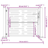 Garden Gate Anthracite 100x100 cm Steel Square Design 153191