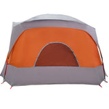 Family Tent Cabin 6-Person Grey and Orange Waterproof 4009557
