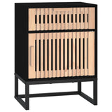 Bedside Cabinets 2 pcs Black 40x30x55.5 cm Engineered Wood&Iron 352094