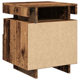 ZNTS Bedside Cabinet with LED Lights Old Wood 40x39x48.5 cm 857658