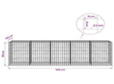 Gabion with 5 mm Wire and 10x10 cm Mesh 500x100x150 cm 3465340