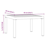 Garden Coffee Table Black 65x65x40 cm Aluminium 4008573