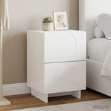 Bedside Cabinet High Gloss White 33.5 x 34.5 x 50 cm 8011395