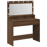 Dressing Table Brown Oak 100 x 41 x 135 cm Engineered Wood 865106